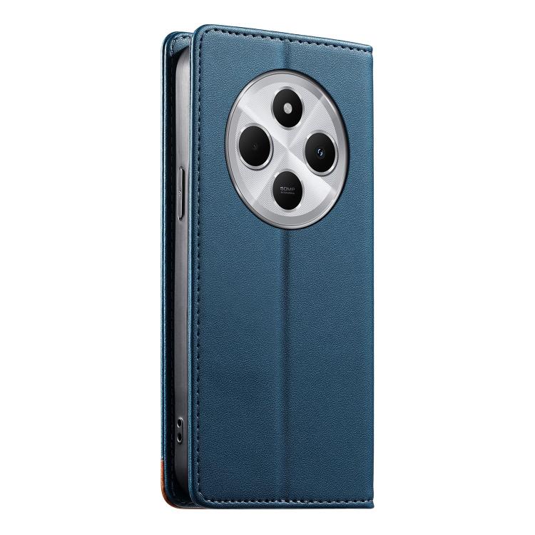 For Redmi 14C 4G / 14R / A4 5G Dierfeng Splicing Strong Magnetic RFID Vegan Leather Phone Case