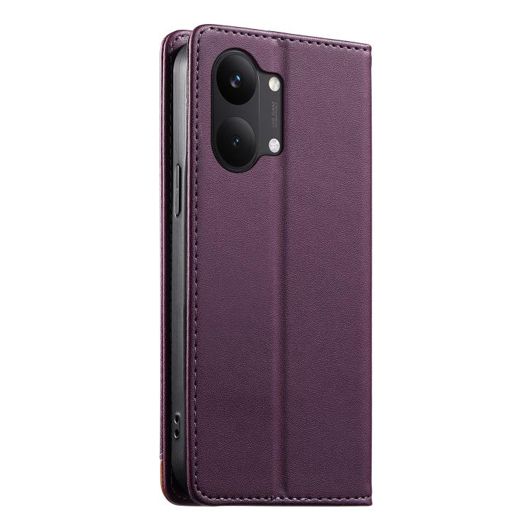 For Redmi Turbo 5 Max 5G / Poco X8 Pro Max 5G Dierfeng Splicing Strong Magnetic RFID Vegan Leather Phone Case