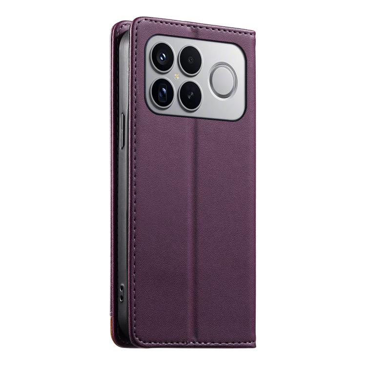 For Redmi K90 Pro Max / Poco F8 Ultra 5G Dierfeng Splicing Strong Magnetic RFID Vegan Leather Phone Case