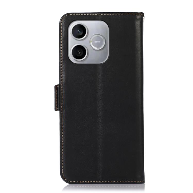 For Honor 600 Lite Global Magnetic Crazy Horse Texture Genuine Leather RFID Phone Case