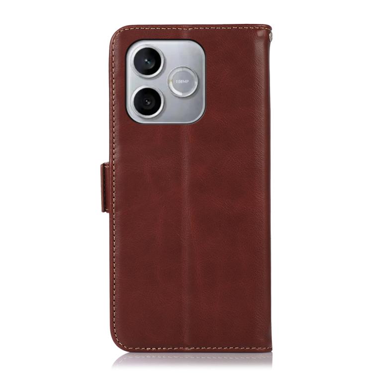 For Honor 600 Lite Global Magnetic Crazy Horse Texture Genuine Leather RFID Phone Case