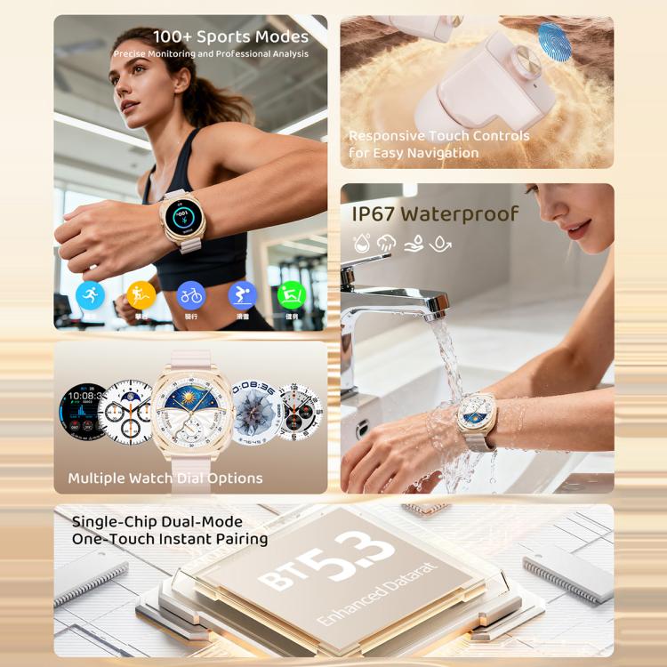 GT99 1.53-inch Display 2-in-1 Smart Sports Watch TWS Bluetooth Earphones