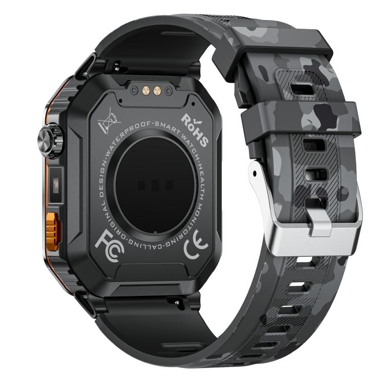 MT62 2.01-inch IPS Display Outdoor Adventures Smart Watch with 1000mAh Battery & Flashlight