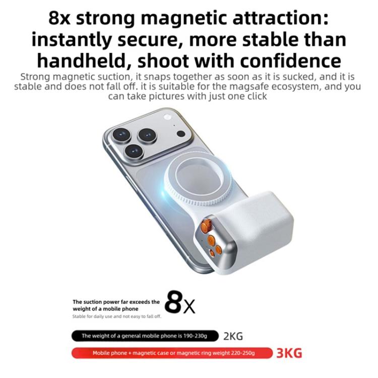 Magnetic Smartphone Shooting Holder Hand Grip Handle Snap On Phone Stand, Type:Single Grip