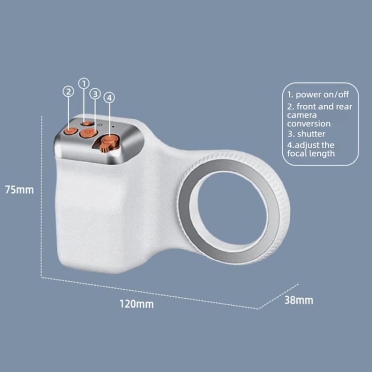 Magnetic Smartphone Shooting Holder Hand Grip Handle Snap On Phone Stand, Type:With Fill Light
