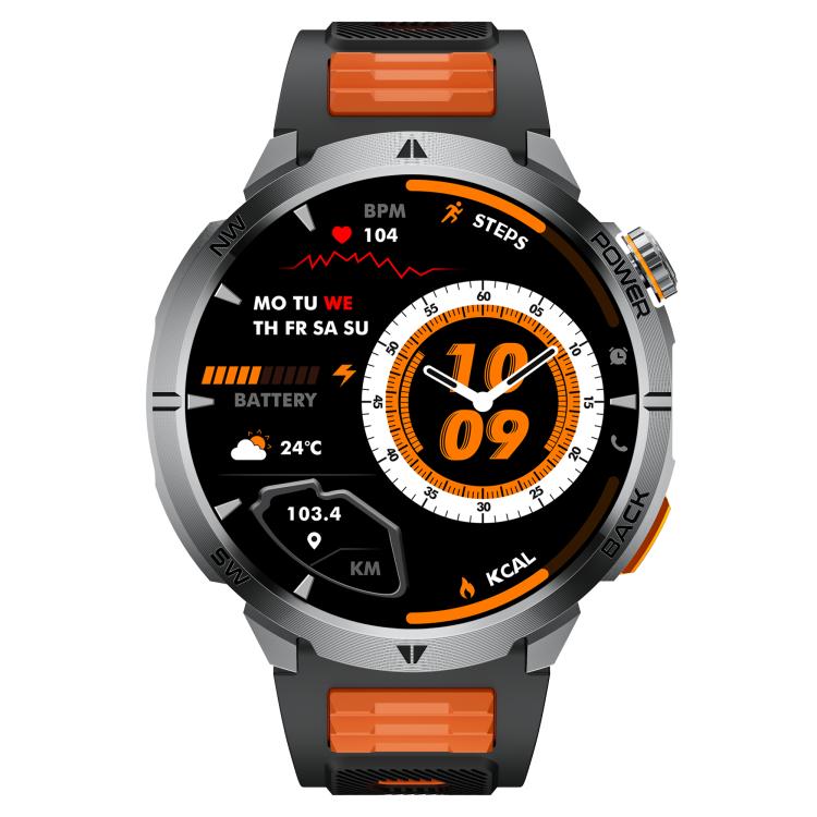 MT68 1.7-inch IPS Display Outdoor Adventures Smart Watch with 1000mAh Battery & Flashlight
