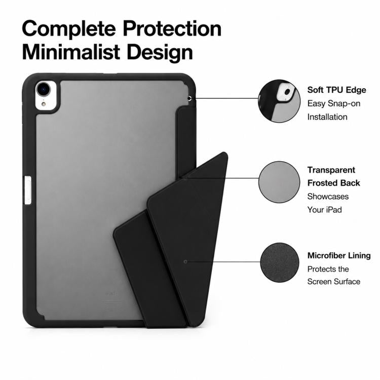 For iPad Air 11 inch 2026 / 2025 / 2024 XDcase Rice Grain Texture Y-fold Holder Smart Tablet Leather Case with Pen Slot