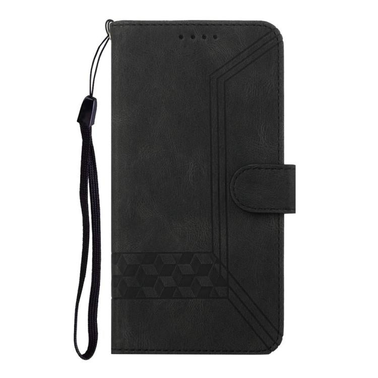 For Realme 16 Pro+ 5G Global Cubic Skin Feel Flip Leather Phone Case