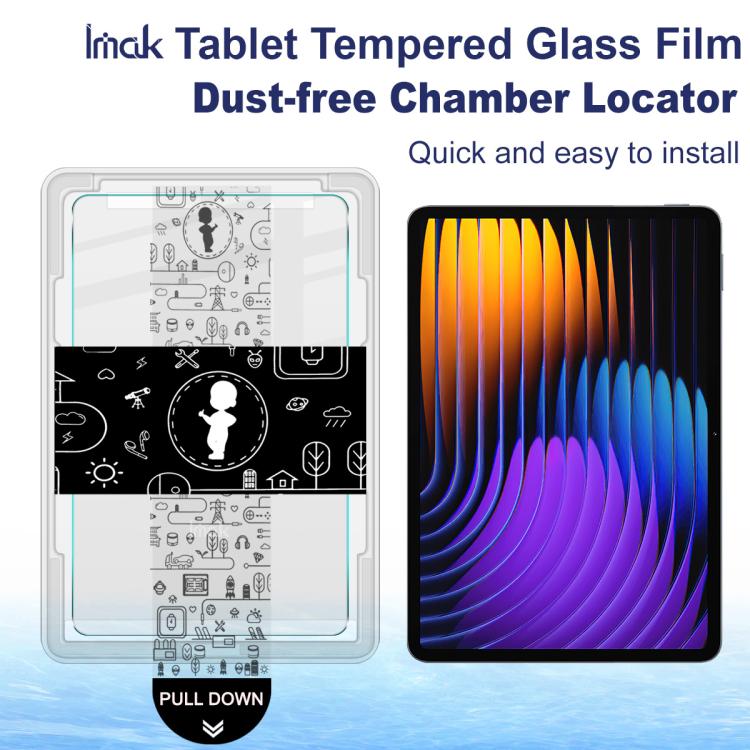 For Xiaomi Pad 7 / Pad 7 Pro imak Dust-free Chamber Locator Tablet Tempered Glass Film