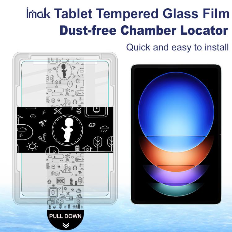 For Xiaomi Pad 6S Pro 12.4 imak Dust-free Chamber Locator Tablet Tempered Glass Film