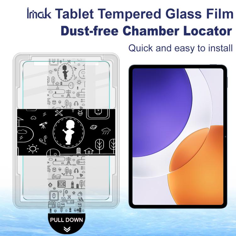 For Xiaomi Pad 7S Pro 12.5 imak Dust-free Chamber Locator Tablet Tempered Glass Film