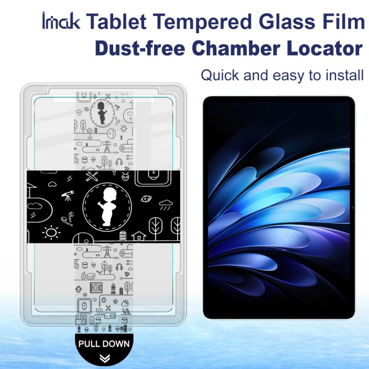 For vivo Pad5 Pro / Pad3 Pro imak Dust-free Chamber Locator Tablet Tempered Glass Film