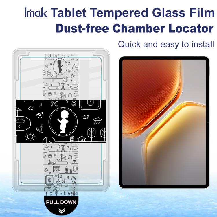 For vivo iQOO Pad5 Pro / iQOO Pad2 Pro imak Dust-free Chamber Locator Tablet Tempered Glass Film