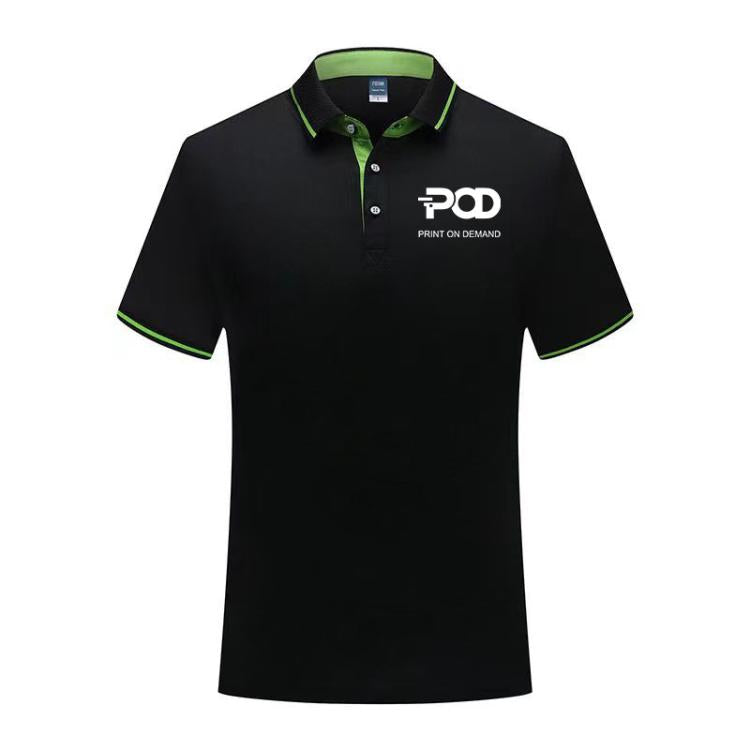Cotton Short Sleeve Collar Shirt Print On Your Demand, Size:S