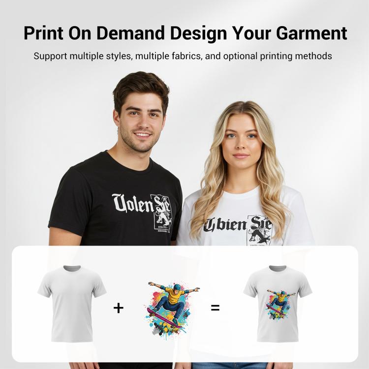 Cotton Short Sleeve Collar Shirt Print On Your Demand, Size:S