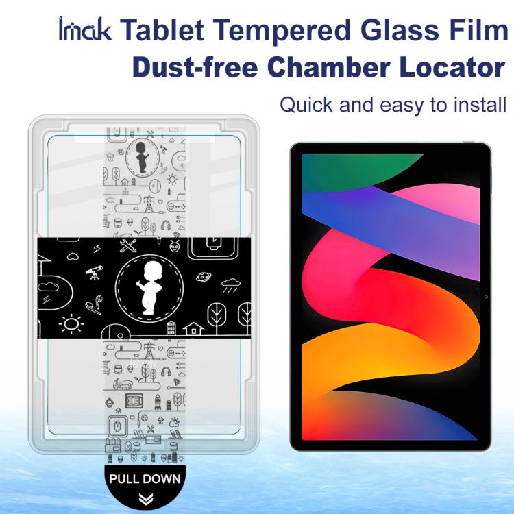 For Redmi Pad SE 11 inch imak Dust-free Chamber Locator Tablet Tempered Glass Film