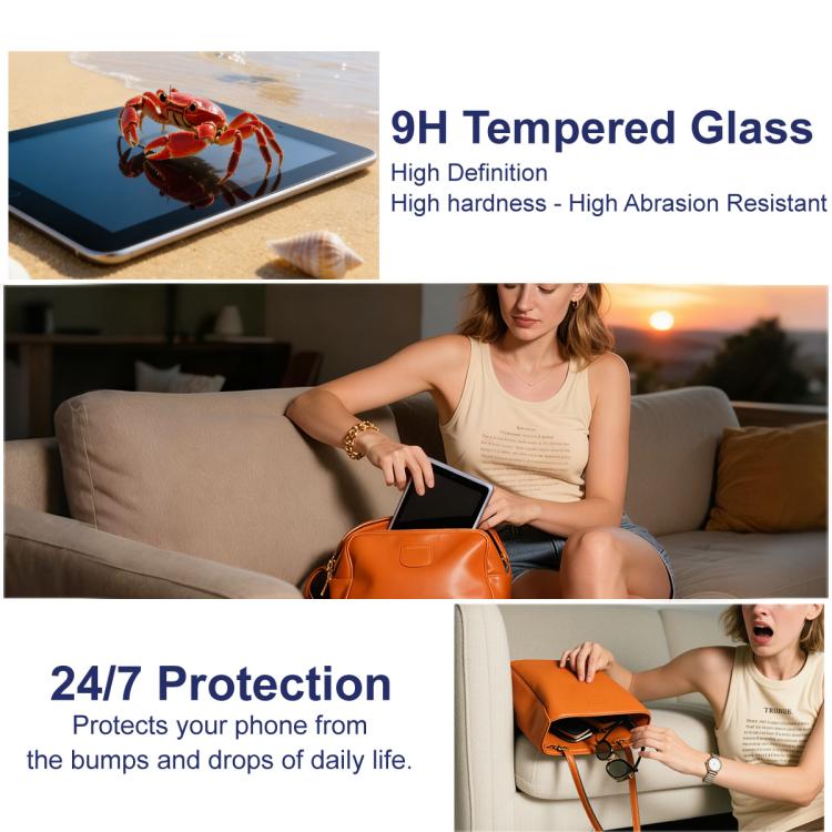 For Redmi K Pad imak Dust-free Chamber Locator Tablet Tempered Glass Film
