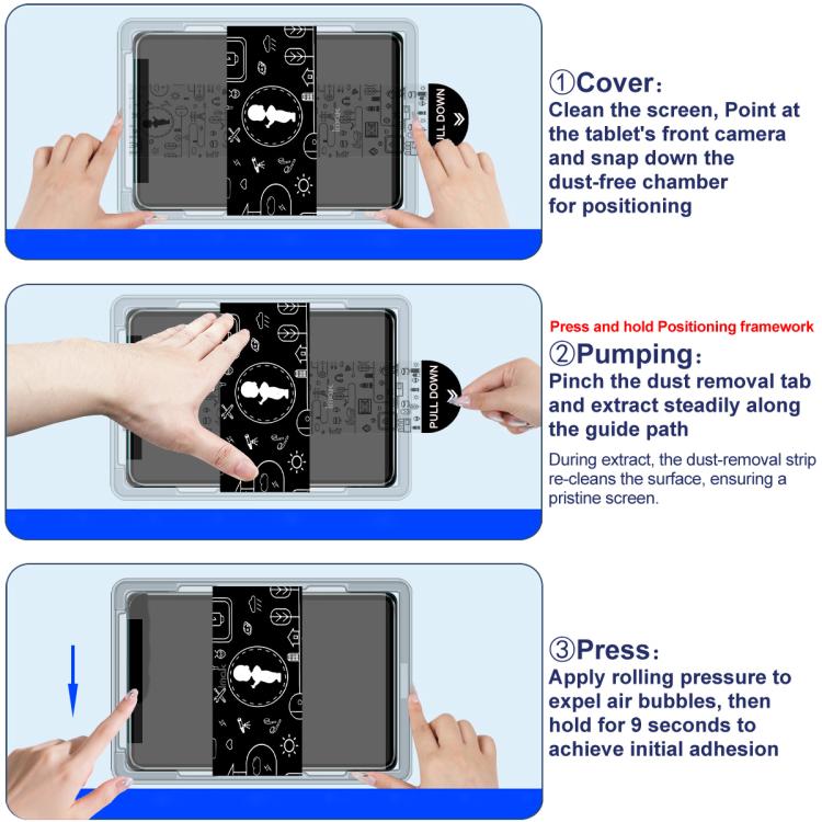 For Redmi K Pad imak Dust-free Chamber Locator Tablet Tempered Glass Film