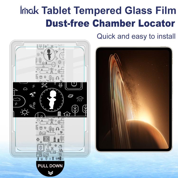 For OPPO Pad2/Pad3/OnePlus Pad imak Dust-free Chamber Locator Tablet Tempered Glass Film