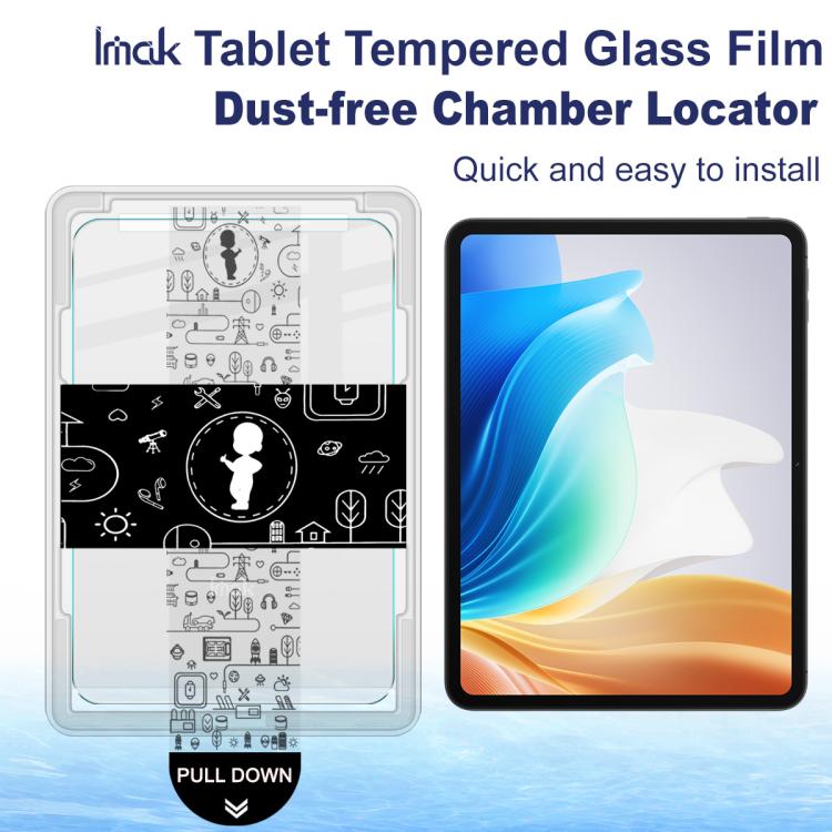 For OPPO Pad Air2/Pad Neo/OnePlus Pad GO imak Dust-free Chamber Locator Tablet Tempered Glass Film