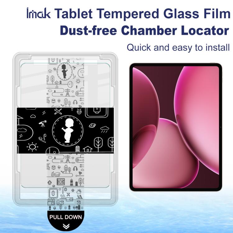 For OPPO Pad4 Pro / OnePlus Pad2 Pro imak Dust-free Chamber Locator Tablet Tempered Glass Film