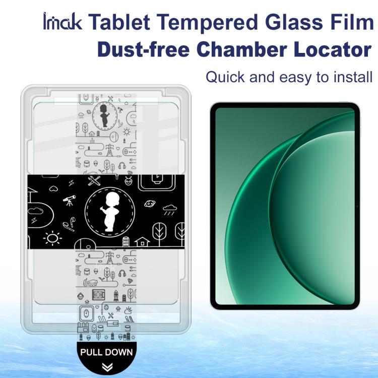For OnePlus Pad2/Pad Pro/OPPO Pad3 Pro imak Dust-free Chamber Locator Tablet Tempered Glass Film