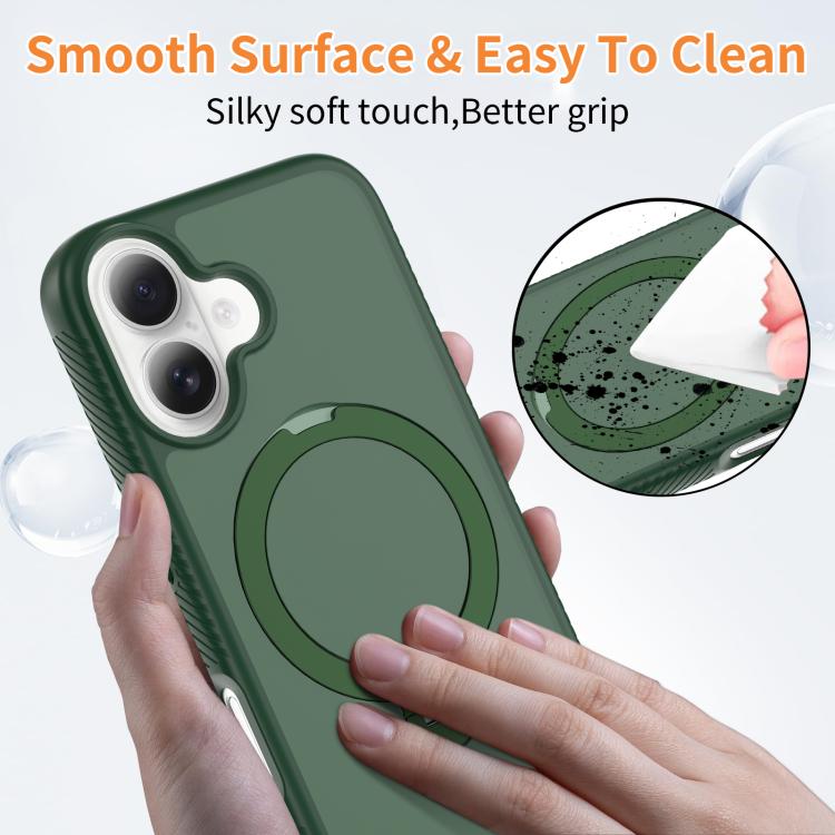 For iPhone 16 Magnetic 360 Rotating Stand Airbag Shockproof Phone Case