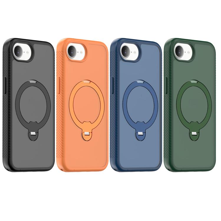 For iPhone 16e / 17e Magnetic 360 Rotating Stand Airbag Shockproof Phone Case