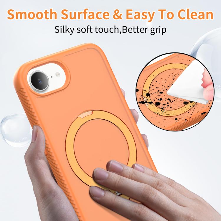 For iPhone 16e / 17e Magnetic 360 Rotating Stand Airbag Shockproof Phone Case
