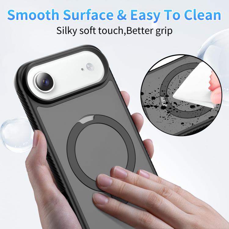 For iPhone Air Magnetic 360 Rotating Stand Airbag Shockproof Phone Case
