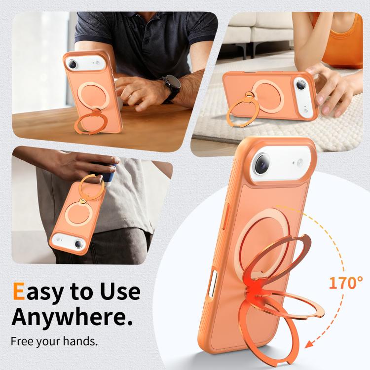 For iPhone Air Magnetic 360 Rotating Stand Airbag Shockproof Phone Case