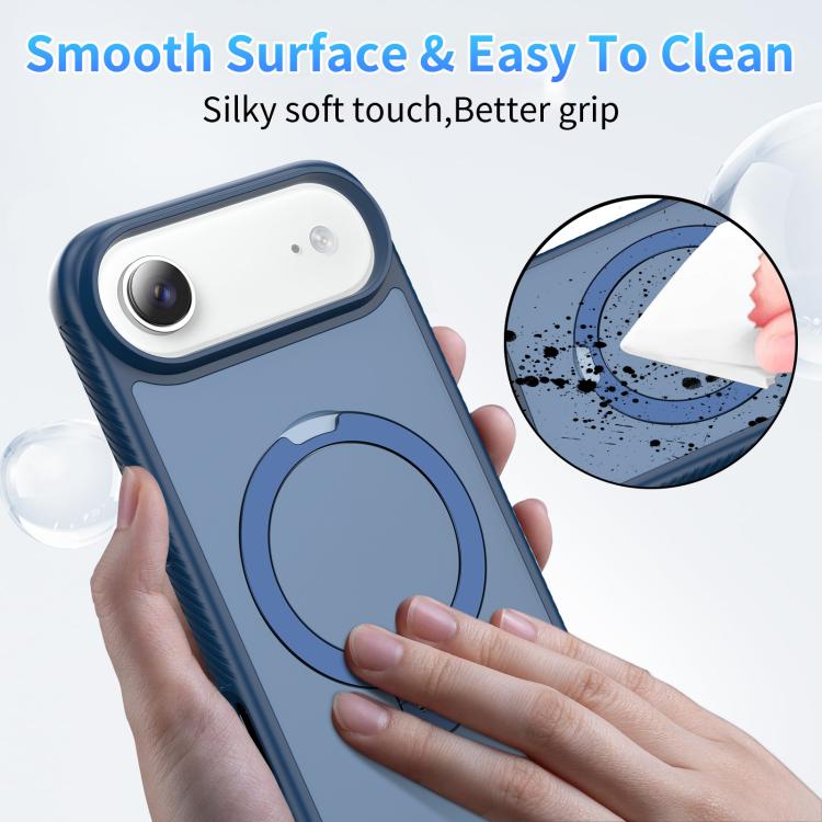 For iPhone Air Magnetic 360 Rotating Stand Airbag Shockproof Phone Case
