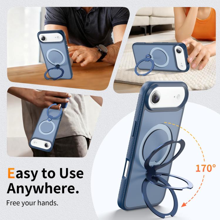 For iPhone Air Magnetic 360 Rotating Stand Airbag Shockproof Phone Case