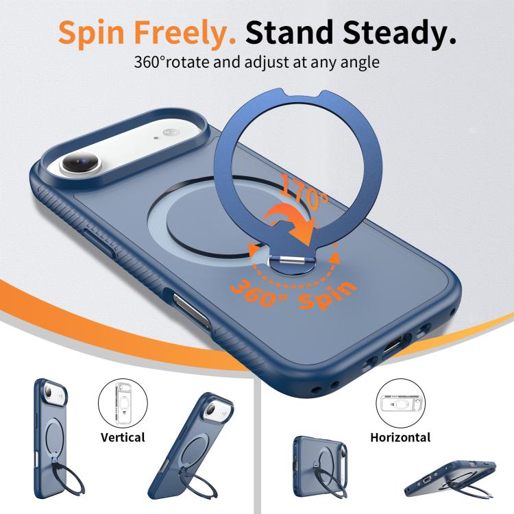 For iPhone Air Magnetic 360 Rotating Stand Airbag Shockproof Phone Case