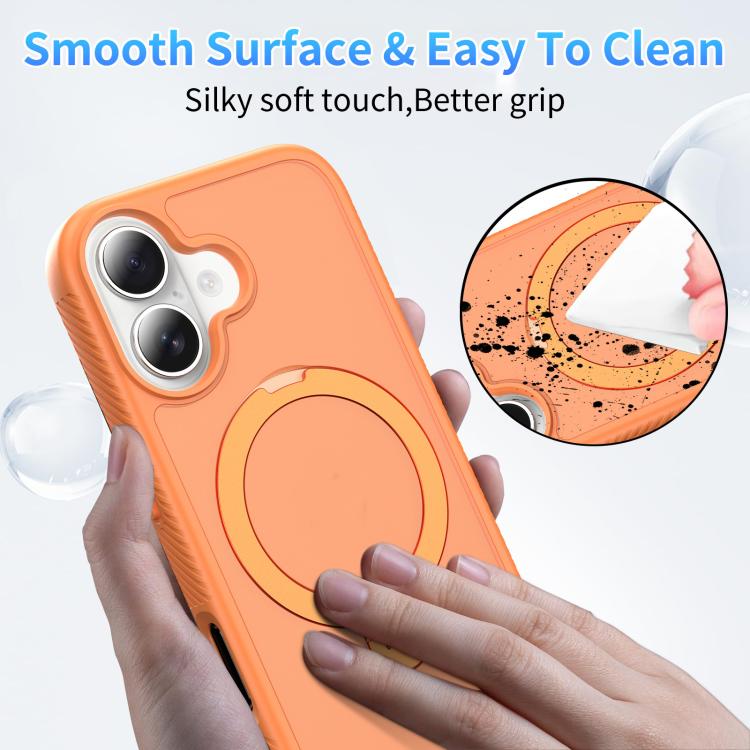 For iPhone 17 Magnetic 360 Rotating Stand Airbag Shockproof Phone Case