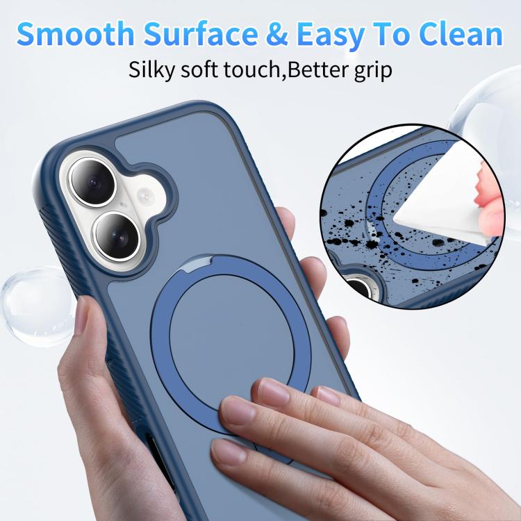 For iPhone 17 Magnetic 360 Rotating Stand Airbag Shockproof Phone Case