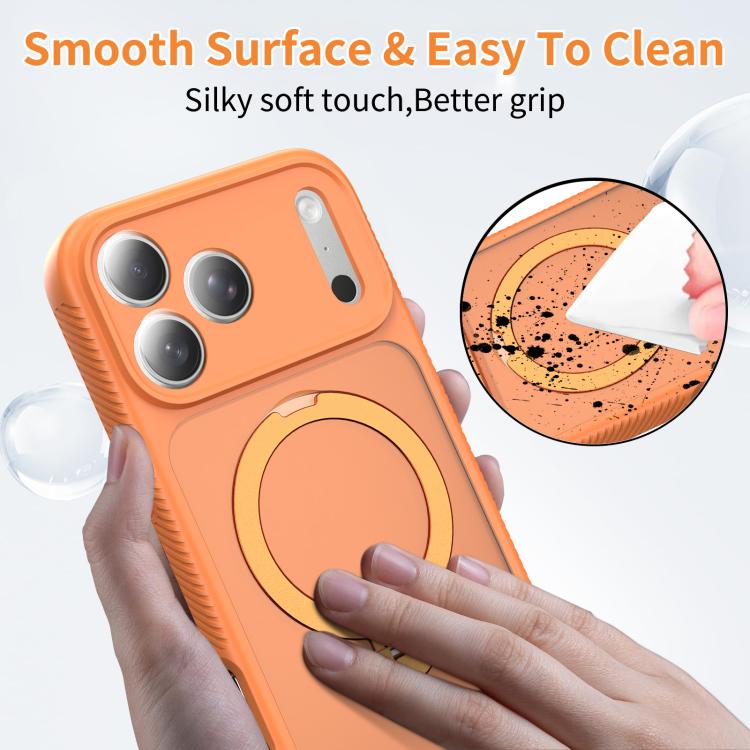 For iPhone 17 Pro Max Magnetic 360 Rotating Stand Airbag Shockproof Phone Case