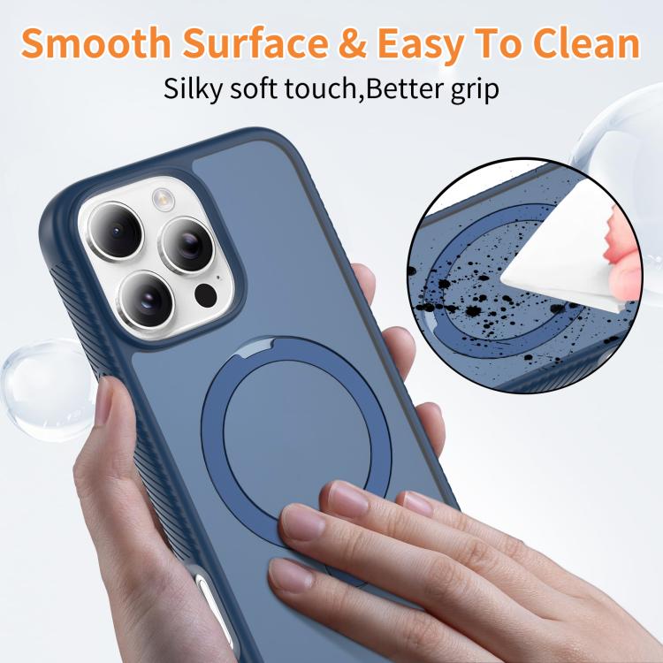 For iPhone 16 Pro Max Magnetic 360 Rotating Stand Airbag Shockproof Phone Case