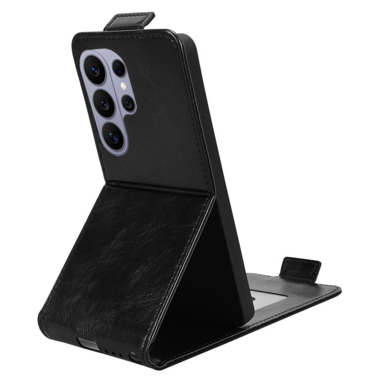 For Samsung Galaxy S26 Ultra 5G Magnetic Vertical Flip Leather Phone Case with Buckle
