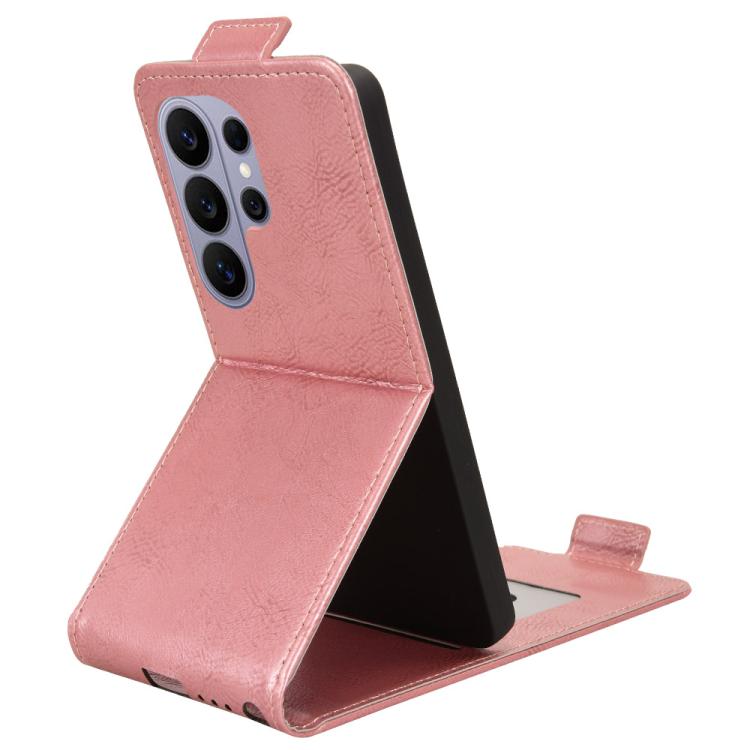 For Samsung Galaxy S26 Ultra 5G Magnetic Vertical Flip Leather Phone Case with Buckle