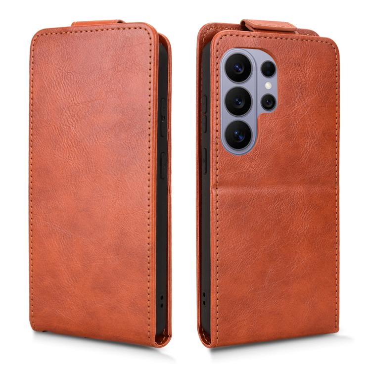 For Samsung Galaxy S26 Ultra 5G Magnetic Vertical Flip Leather Phone Case with Buckle
