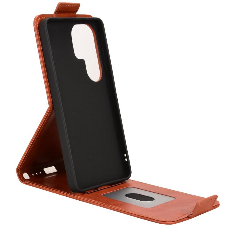 For Samsung Galaxy S26 Ultra 5G Magnetic Vertical Flip Leather Phone Case with Buckle
