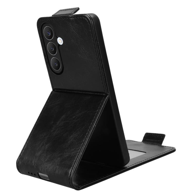 For Samsung Galaxy S26 5G Magnetic Vertical Flip Leather Phone Case with Buckle