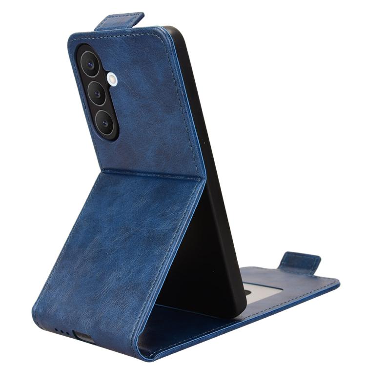 For Samsung Galaxy S26 5G Magnetic Vertical Flip Leather Phone Case with Buckle