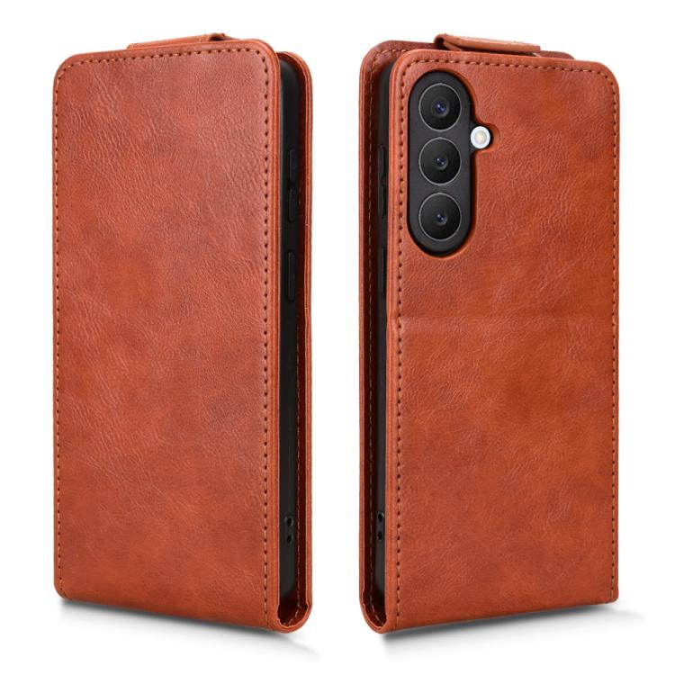 For Samsung Galaxy S26 5G Magnetic Vertical Flip Leather Phone Case with Buckle