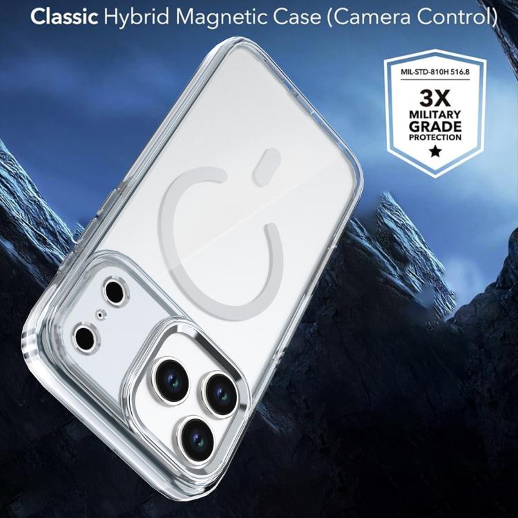 For iPhone 17 Pro Max Qicai Two-color Transparent Magnetic Phone Case