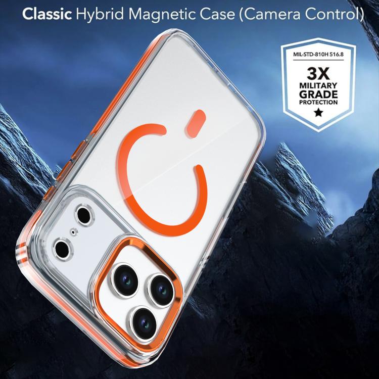 For iPhone 17 Pro Max Qicai Two-color Transparent Magnetic Phone Case