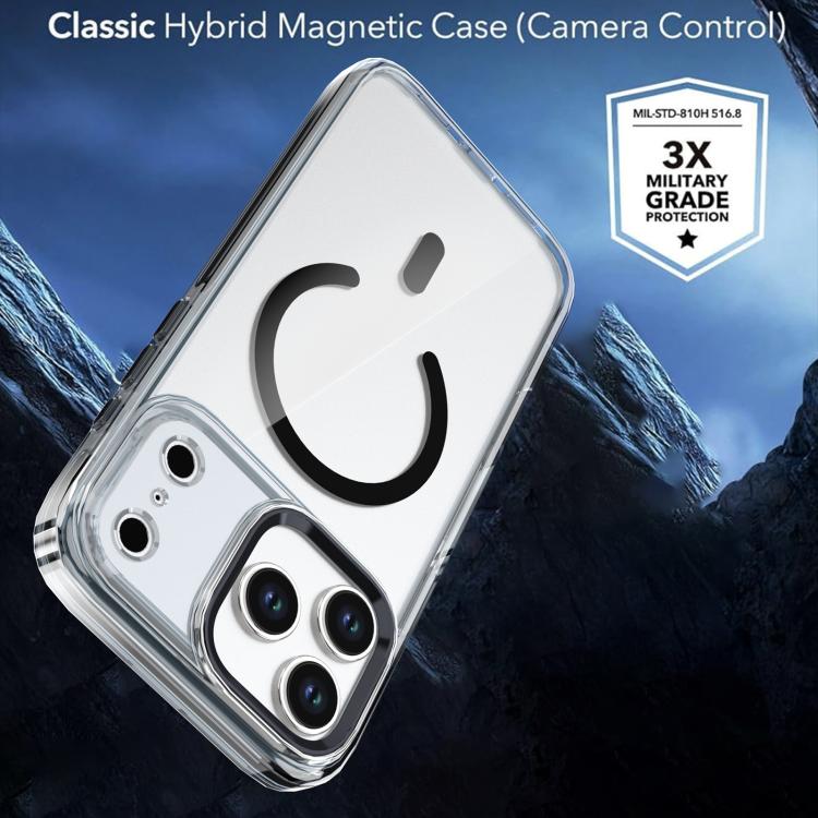 For iPhone 17 Pro Max Qicai Two-color Transparent Magnetic Phone Case