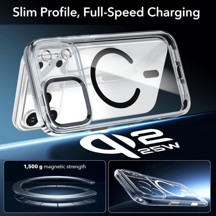 For iPhone 17 Pro Max Qicai Two-color Transparent Magnetic Phone Case