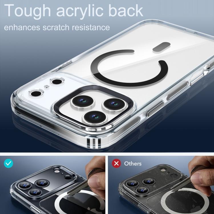 For iPhone 17 Pro Max Qicai Two-color Transparent Magnetic Phone Case